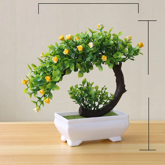 Home Decor Faux Potted Plant Arrangement (Plastic)