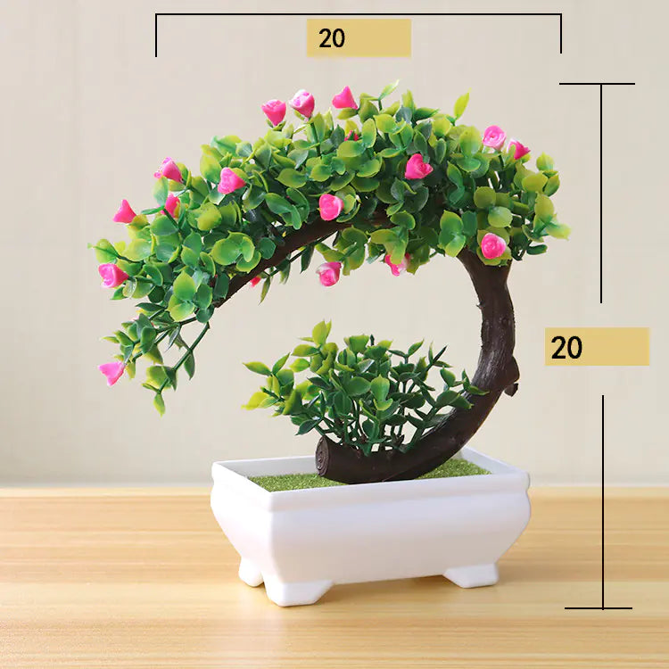 Home Decor Faux Potted Plant Arrangement (Plastic)